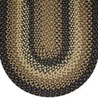 Thumbnail for 841 Black Basket Weave Braided Rugs Rugs Colonial Braided Rugs 