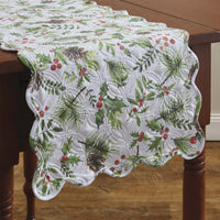 Thumbnail for 2/Set Holiday Woodland Table Runner Quilted - 72