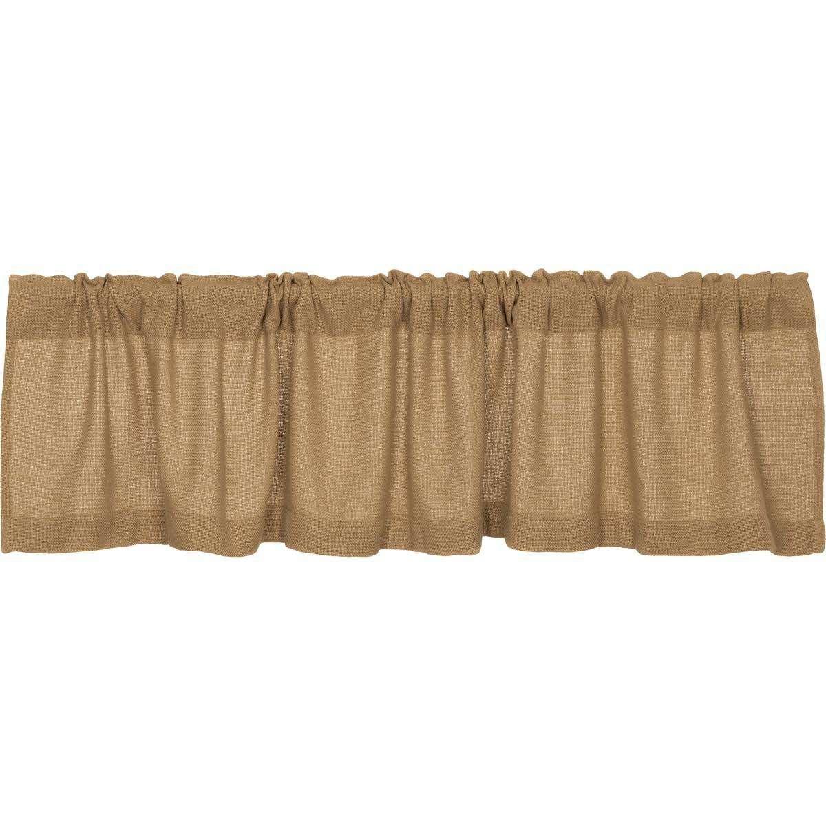 Burlap Valance Curtains Natural, White, Chocolate - The Fox Decor