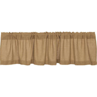 Thumbnail for Burlap Valance Curtains Natural, White, Chocolate - The Fox Decor