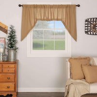 Thumbnail for Burlap Natural Swag Curtain Set of 2 36x36x16 - The Fox Decor