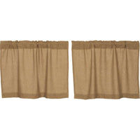 Thumbnail for Burlap Natural Tier Curtain Set of 2 L24xW36 - The Fox Decor