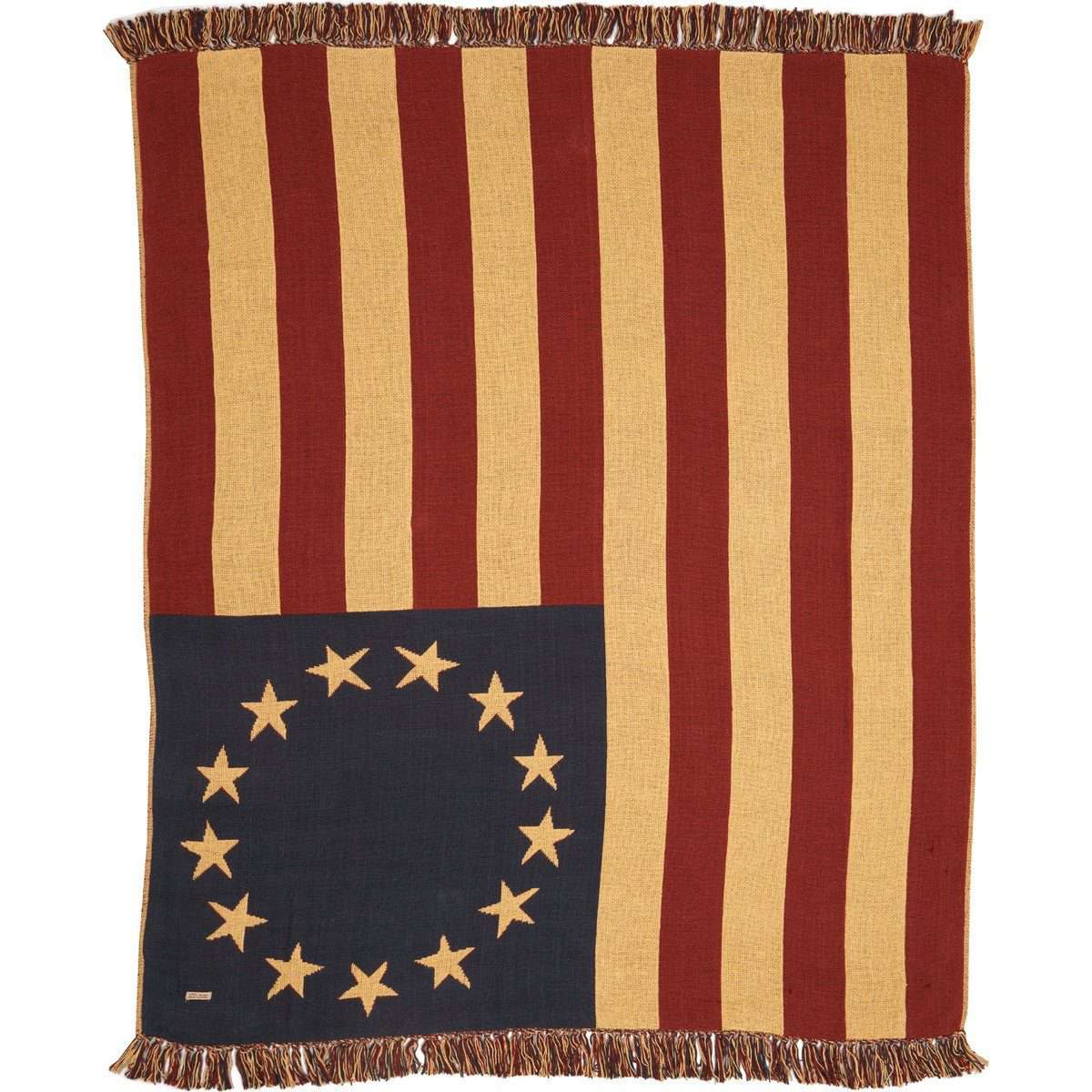 Old Glory Patriotic American Flag Woven Throw 60" x 50" VHC Brands - The Fox Decor
