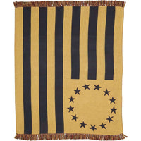 Thumbnail for Old Glory Patriotic American Flag Woven Throw 60