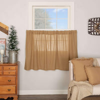 Thumbnail for Burlap Natural Tier Curtain Set of 2 L36xW36 - The Fox Decor