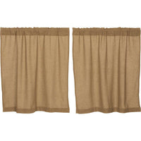 Thumbnail for Burlap Natural Tier Curtain Set of 2 L36xW36 - The Fox Decor