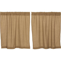 Thumbnail for Burlap Natural Tier Curtain Set of 2 L36xW36 - The Fox Decor