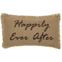 Thumbnail for Burlap Natural Pillow Happily Ever After 7x13 VHC Brands front