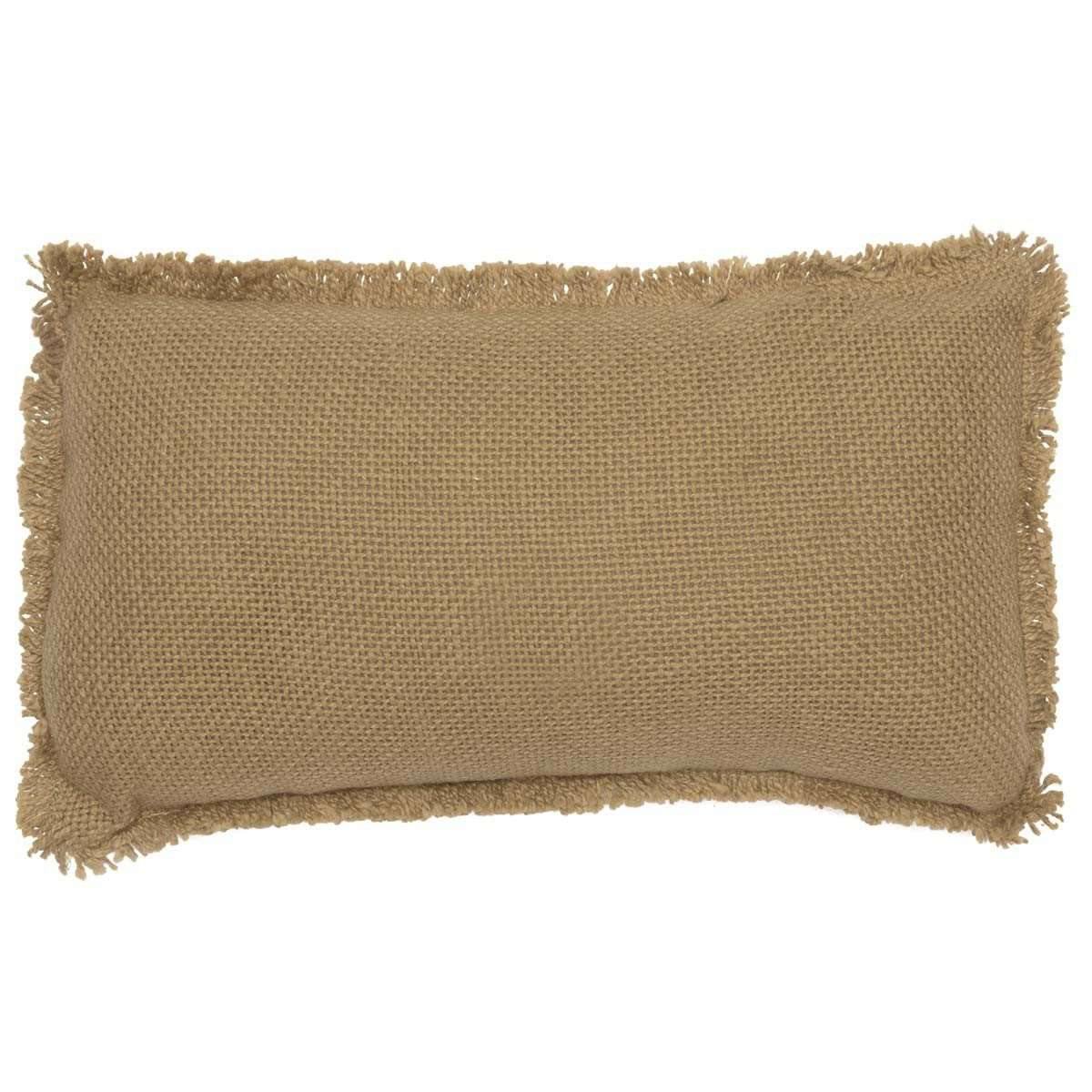 Burlap Natural Pillow Happily Ever After 7x13 VHC Brands back