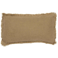 Thumbnail for Burlap Natural Pillow Happily Ever After 7x13 VHC Brands back