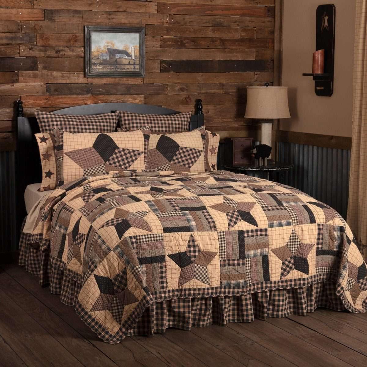 Bingham Star Luxury King Quilt 120Wx105L VHC Brands - The Fox Decor