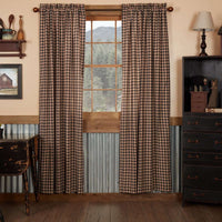 Thumbnail for Bingham Star Panel Plaid Country Style Curtain Set of 2 84