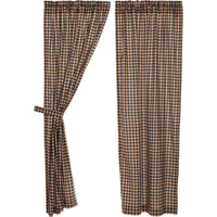 Thumbnail for Bingham Star Panel Plaid Country Style Curtain Set of 2 84