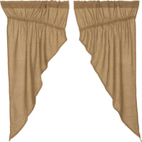 Thumbnail for Burlap Natural Prairie Short Panel Curtain Set of 2 63x36x18 VHC Brands - The Fox Decor