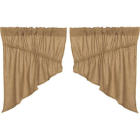 Thumbnail for Burlap Natural Prairie Swag Curtain Set of 2 36x36x18 VHC Brands - The Fox Decor