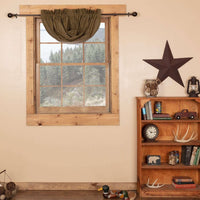Thumbnail for Tea Cabin Green Plaid Balloon Valance Curtain 15x60 - The Fox Decor