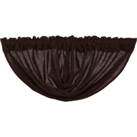 Thumbnail for Burlap Chocolate Balloon Valance Curtain 15x60 - The Fox Decor