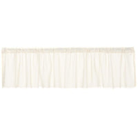 Thumbnail for Tobacco Cloth Antique White Valance Curtain Fringed 16x90 - The Fox Decor