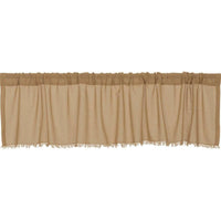 Thumbnail for Tobacco Cloth Khaki Valance Curtain Fringed 16x72 - The Fox Decor