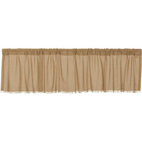 Thumbnail for Tobacco Cloth Khaki Valance Curtain Fringed 16x90 - The Fox Decor