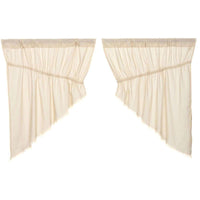 Thumbnail for Tobacco Cloth Natural Prairie Swag Curtain Fringed Set of 2 36x36x18 VHC Brands - The Fox Decor