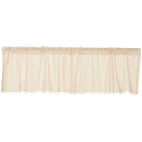 Thumbnail for Tobacco Cloth Natural Valance Curtain Fringed 16x72 - The Fox Decor