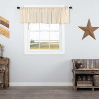 Thumbnail for Tobacco Cloth Natural Valance Curtain Fringed 16x90 - The Fox Decor