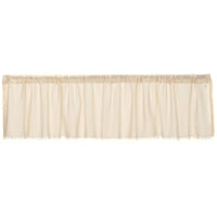 Thumbnail for Tobacco Cloth Natural Valance Curtain Fringed 16x90 - The Fox Decor