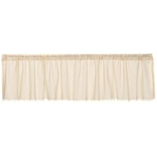 Tobacco Cloth Natural Valance Curtain Fringed 16x90 - The Fox Decor
