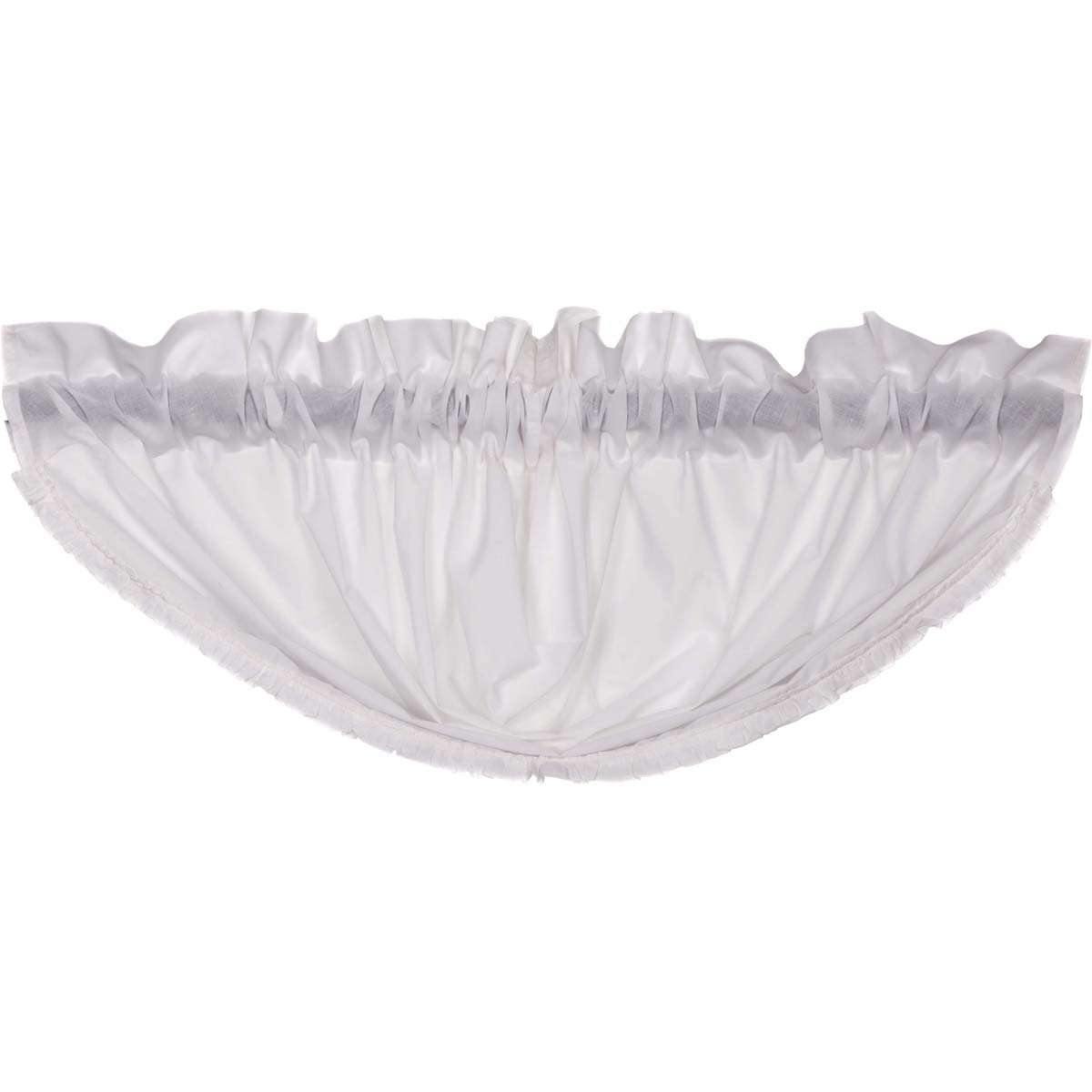 White Ruffled Sheer Balloon Valance Curtain 15x60 - The Fox Decor