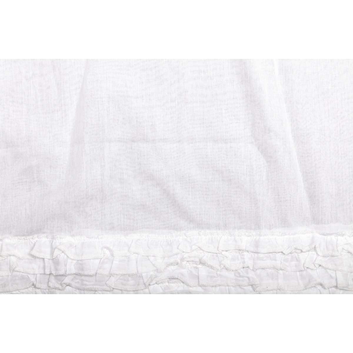 White Ruffled Sheer Prairie Swag Curtain Set of 2 36x36x18 VHC Brands - The Fox Decor