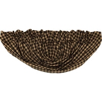 Thumbnail for Black Check Balloon Valance Curtain 15x60 - The Fox Decor
