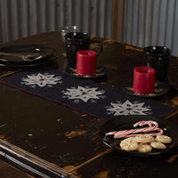 Thumbnail for Christmas Snowflake Runner Felt Embroidery 8x24 VHC Brands