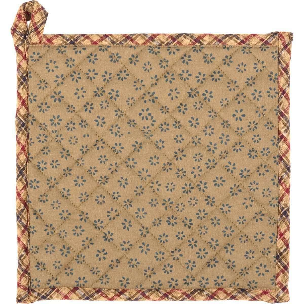 Arlington Pot Holder with Pocket & Patchwork Star 8" VHC Brands - The Fox Decor