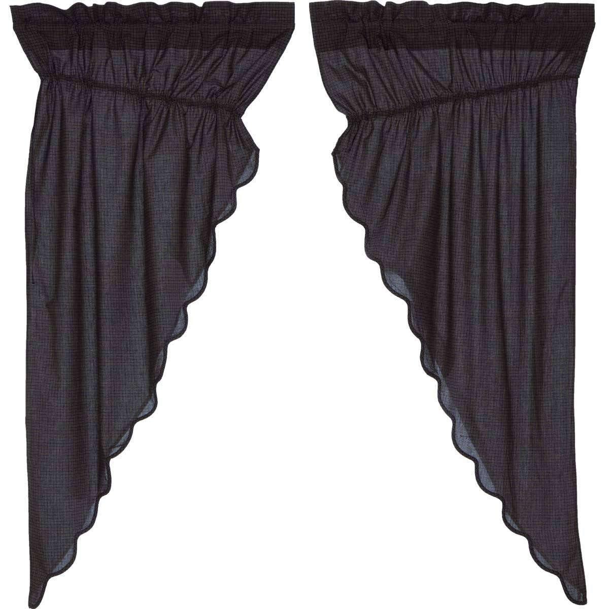 Arlington Prairie Short Panel Curtain Scalloped Set of 2 63x36x18 - The Fox Decor