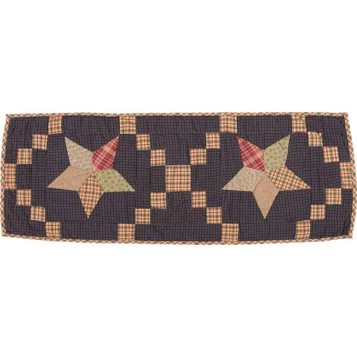 Arlington Runner Quilted Patchwork Star 13x36 VHC Brands - The Fox Decor