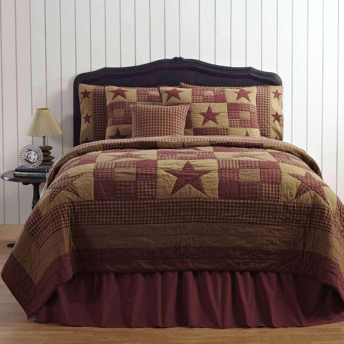 Ninepatch Star King Quilt 105Wx95L VHC Brands online