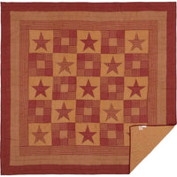 Thumbnail for Ninepatch Star Queen Quilt 90Wx90L VHC Brands full