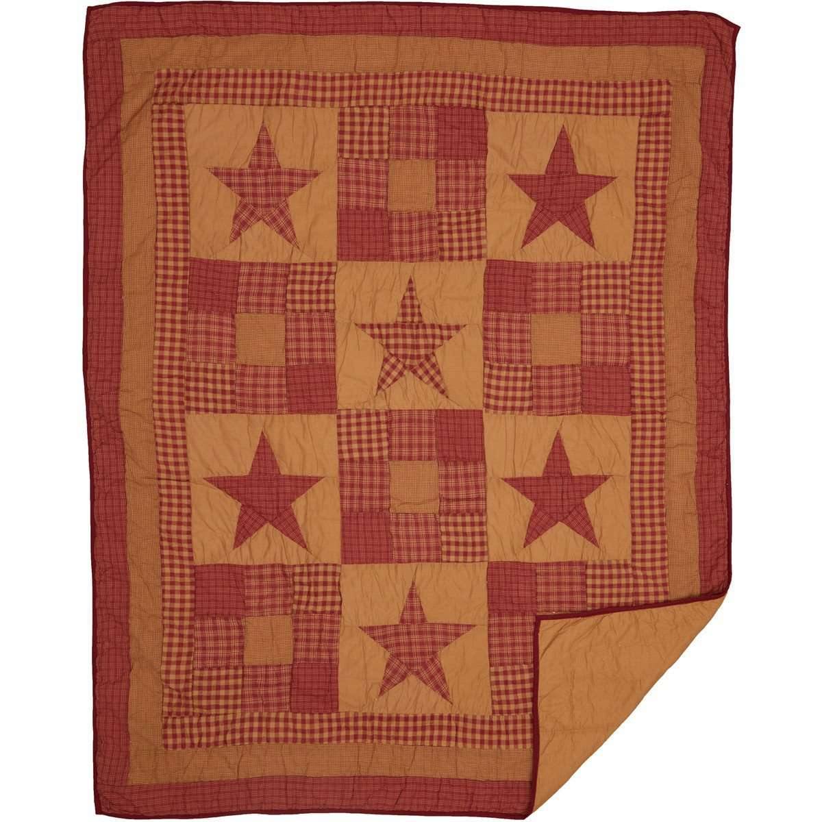Ninepatch Star Quilted Throw 60x50  VHC Brands Online