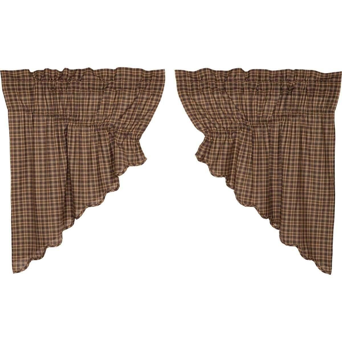 Prescott Prairie Swag Curtain Scalloped Set of 2 36x36x18 VHC Brands - The Fox Decor