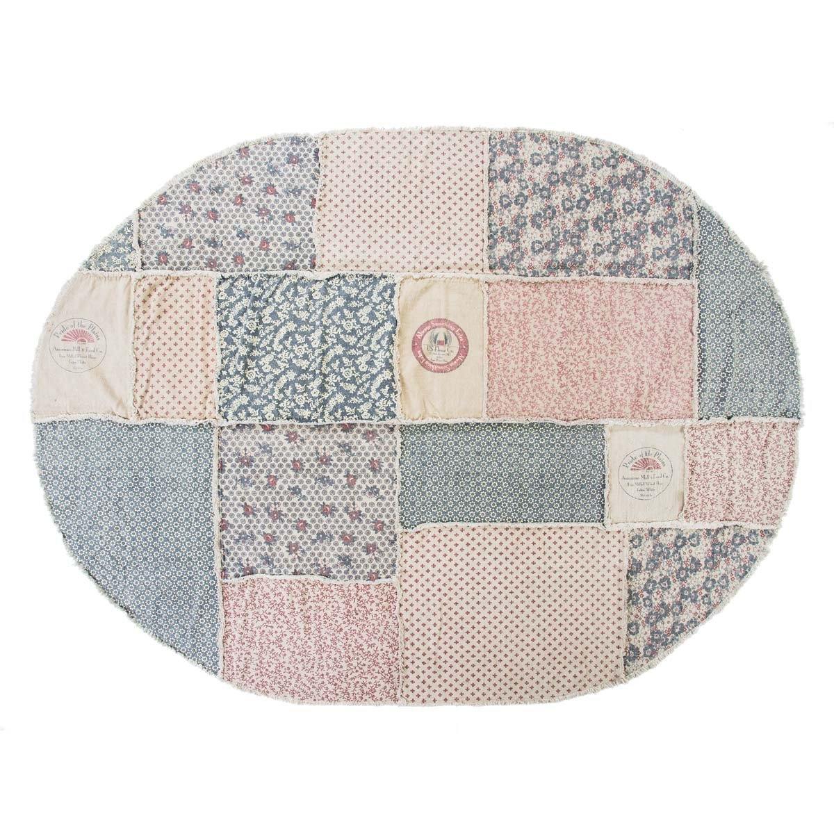 Millie Patchwork Rug Oval 8'x11' VHC Brands - The Fox Decor