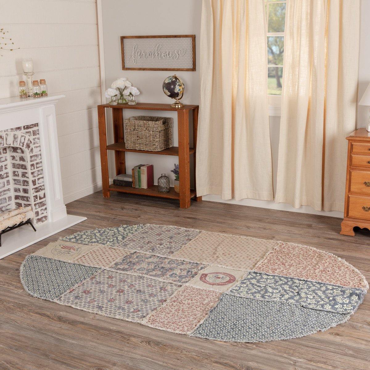Millie Patchwork Rug Oval 8'x11' VHC Brands - The Fox Decor