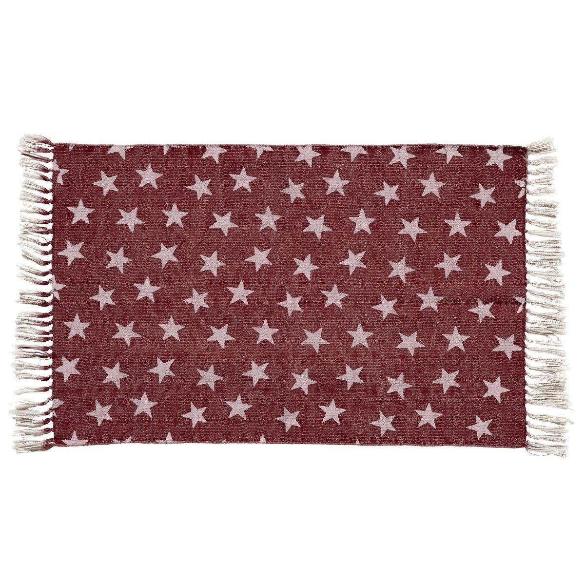 Multi Star Red Cotton Rug Rect 3'x5' VHC Brands - The Fox Decor