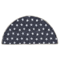 Thumbnail for Multi Star Navy Cotton Rug Half Circle 16.5