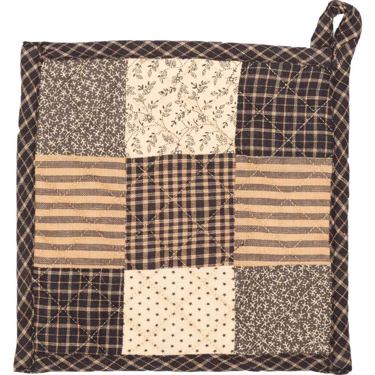 Kettle Grove Pot Holder Patchwork Blocks 8" VHC Brands - The Fox Decor