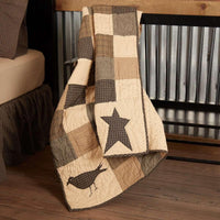 Thumbnail for Kettle Grove Applique Crow and Star Quilted Throw 60x50 VHC Brands - The Fox Decor