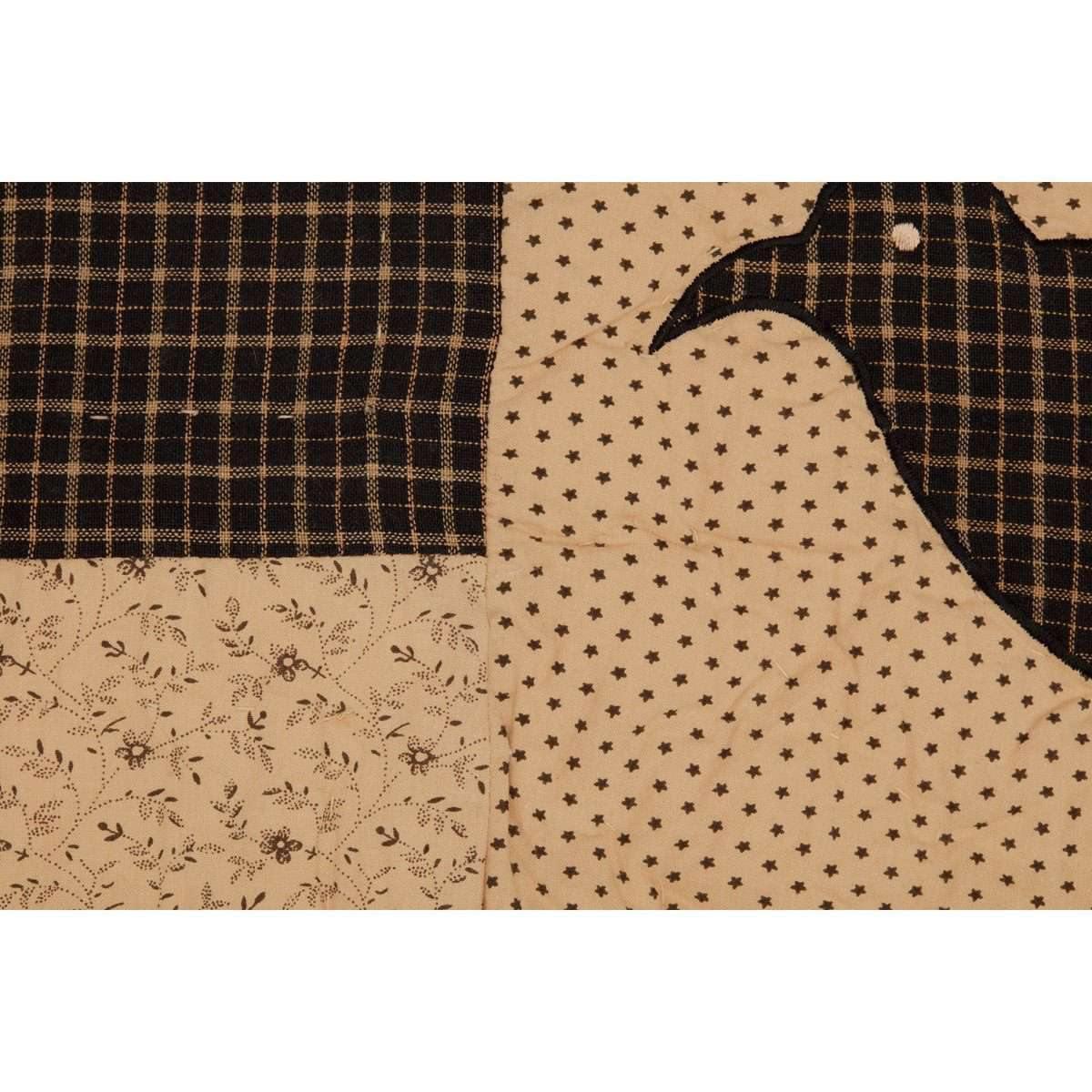 Kettle Grove Applique Crow and Star Quilted Throw 60x50 VHC Brands - The Fox Decor