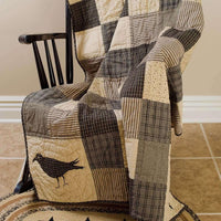 Thumbnail for Kettle Grove Applique Crow and Star Quilted Throw 60x50 VHC Brands - The Fox Decor