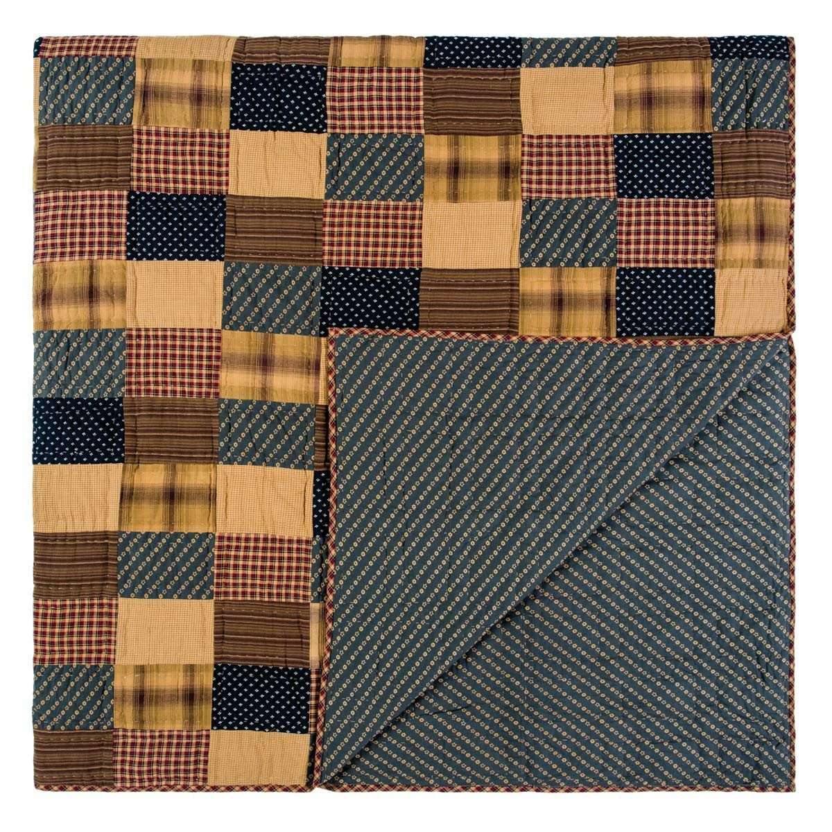 Patriotic Patch Twin Quilt 70Wx90L VHC Brands - The Fox Decor