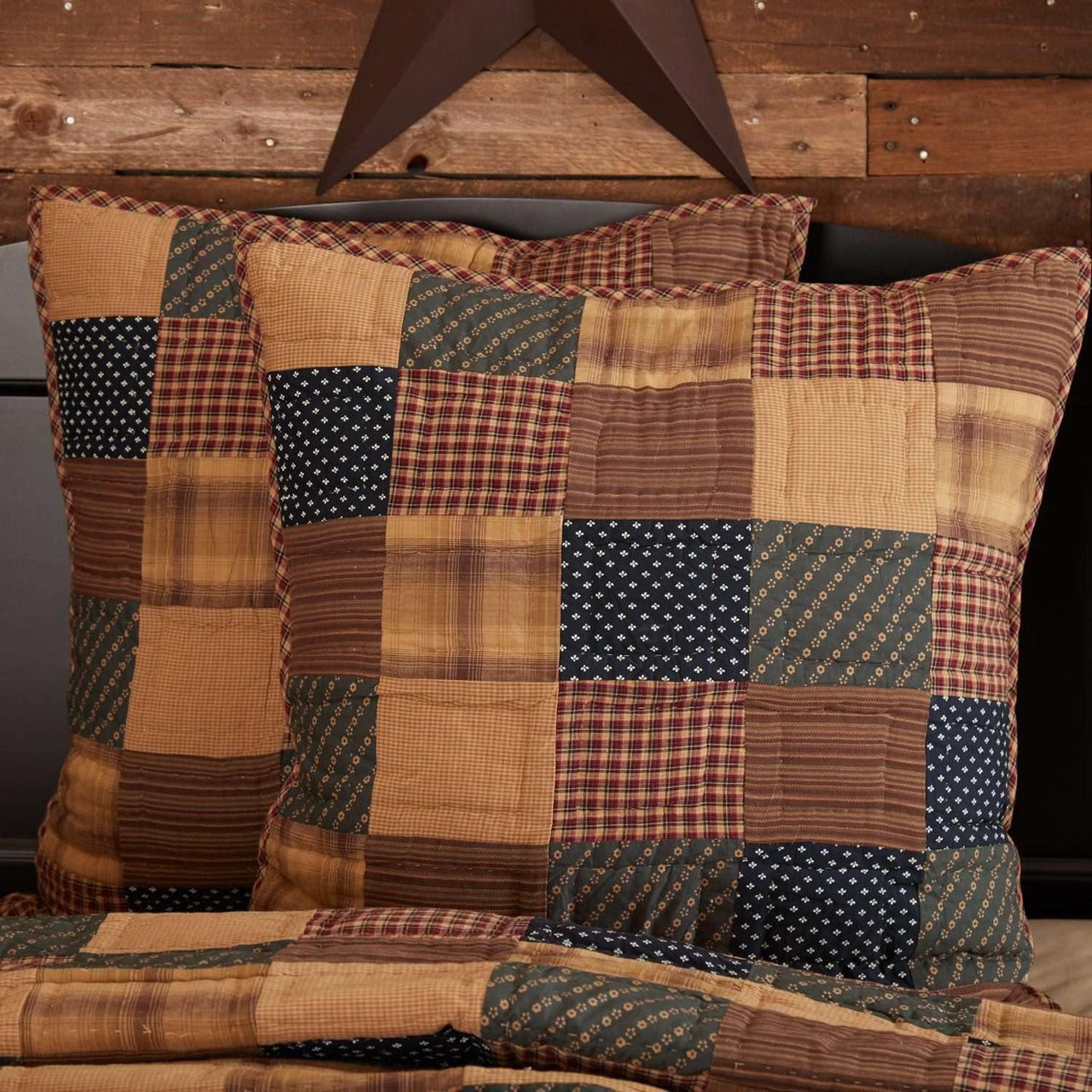 Patriotic Patch Euro Sham Quilted 26x26 VHC Brands - The Fox Decor